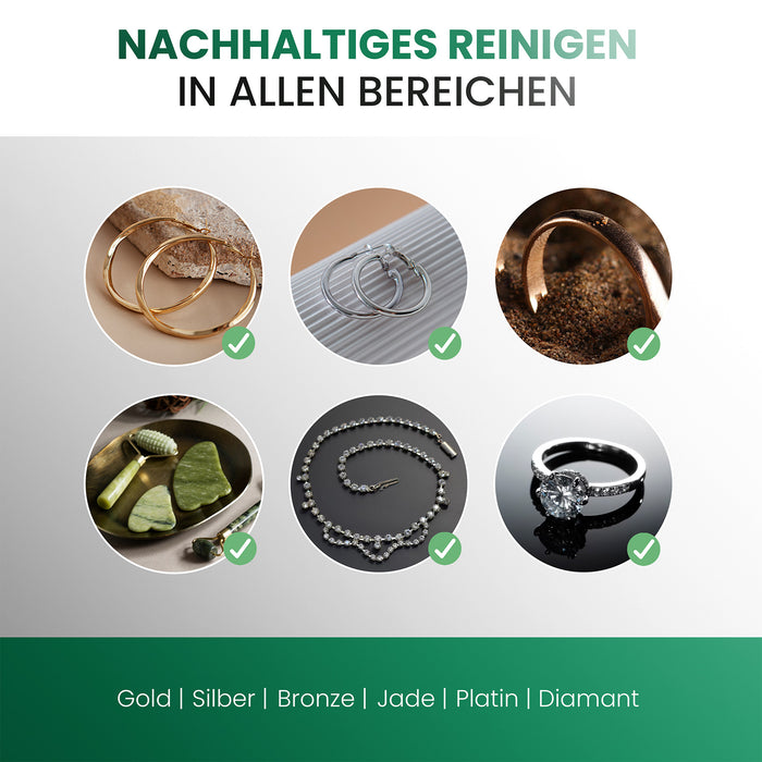 BiOHY Schmuckreiniger – Anwendungsbereiche: Gold, Silber, Ketten, Ringe und Ultraschallbad
