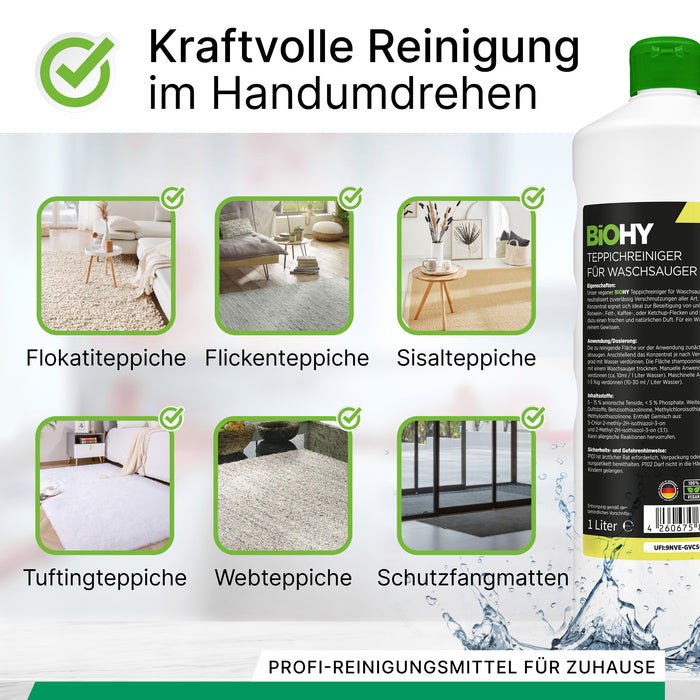 BiOHY Teppichreiniger für Waschsauger im 10-Liter-Kanister