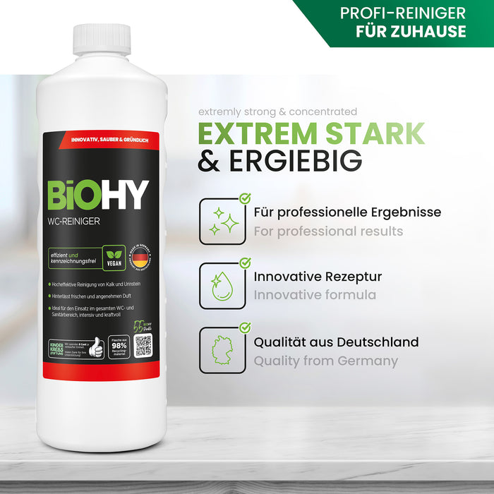 BiOHY WC-Schwan Toilettenreiniger – löst Kalk und Urinstein unter dem Spülrand, vegan (Vorteile auf einen Blick)