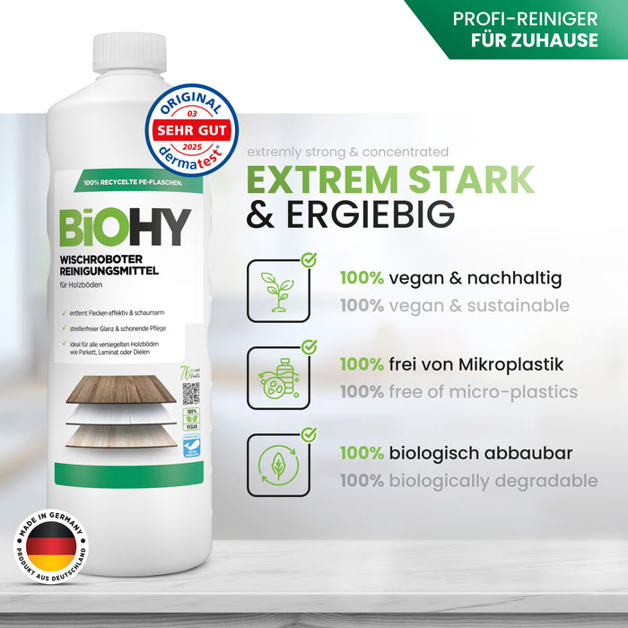 BiOHY Wischroboter Reinigungsmittel für Holzböden