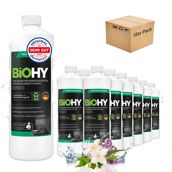 BiOHY Nettoyant pour stations de nettoyage de robots d'essuyage, Nettoyant pour robots d'essuyage, Nettoyant pour sols non polluant, Bio concentré