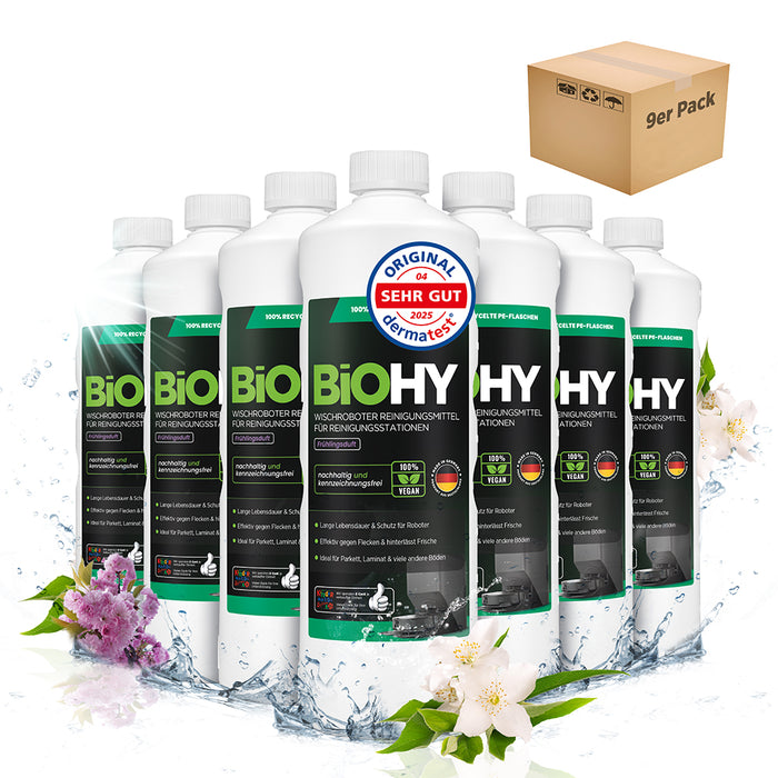 BiOHY Nettoyant pour stations de nettoyage de robots d'essuyage, Nettoyant pour robots d'essuyage, Nettoyant pour sols non polluant, Bio concentré