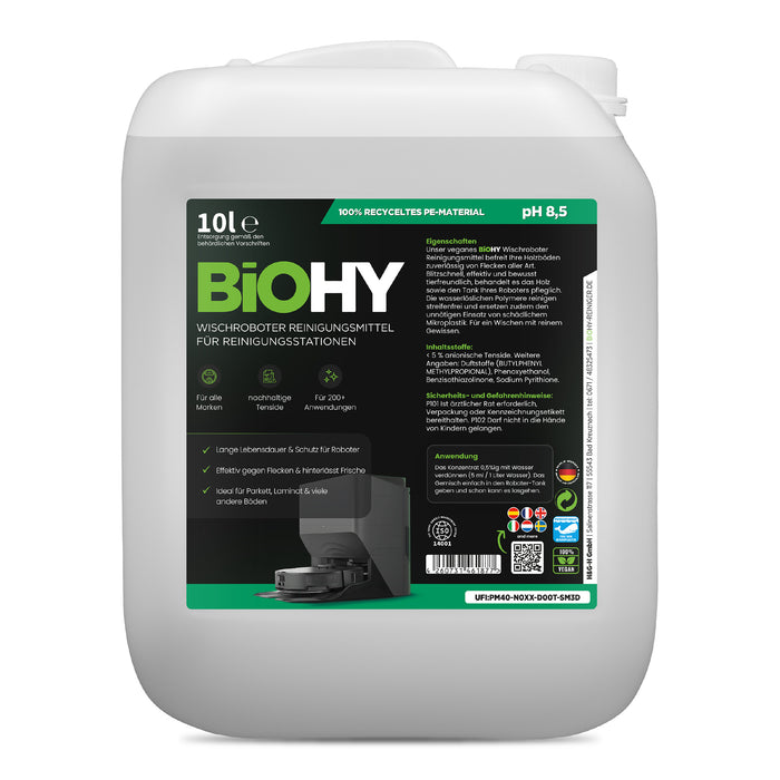 BiOHY Wischroboter-Reiniger für Reinigungsstationen im 10-Liter-Kanister