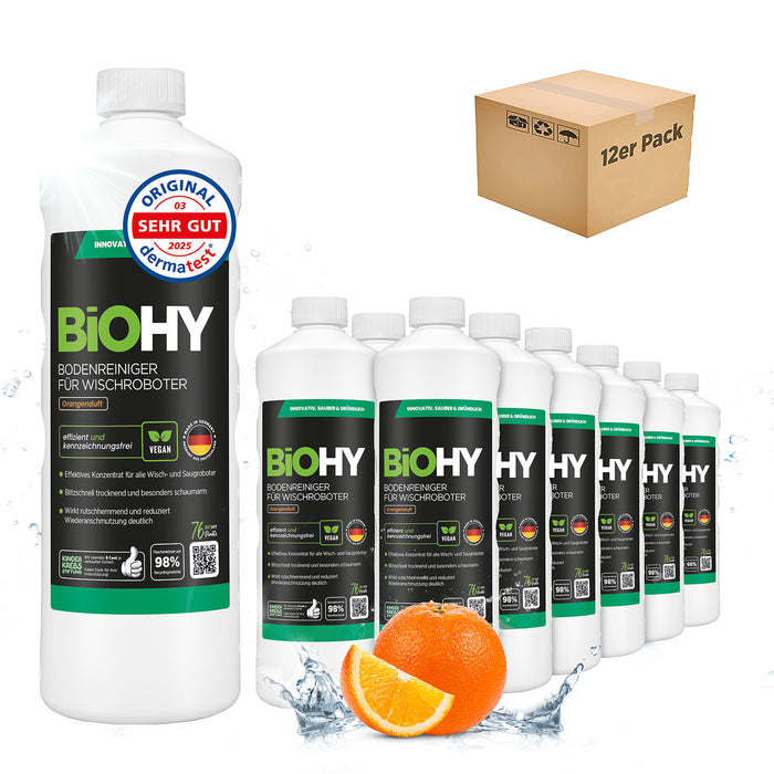 BiOHY Bodenreiniger für Wischroboter mit Orangenduft