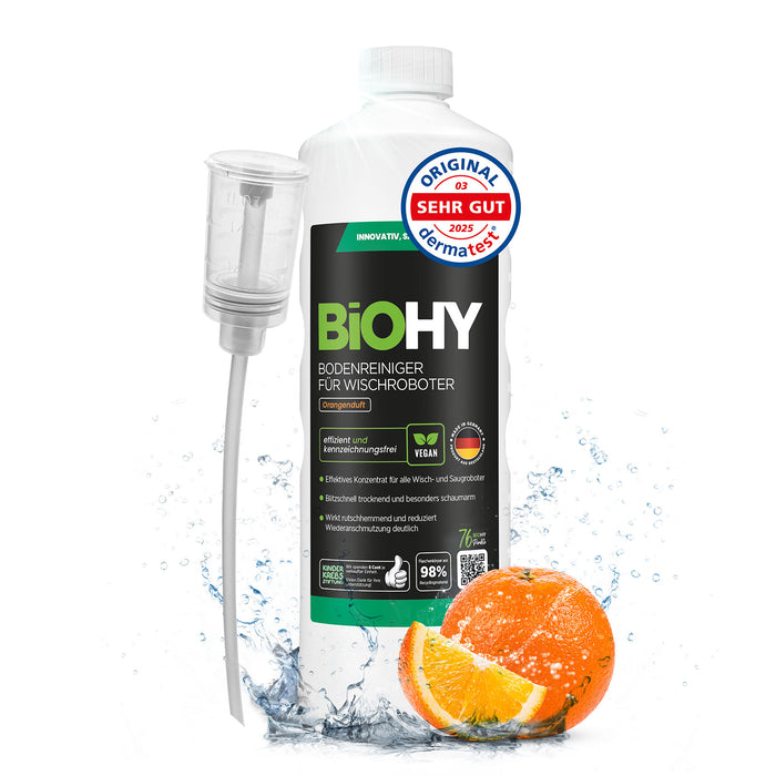 BiOHY Bodenreiniger für Wischroboter mit Orangenduft