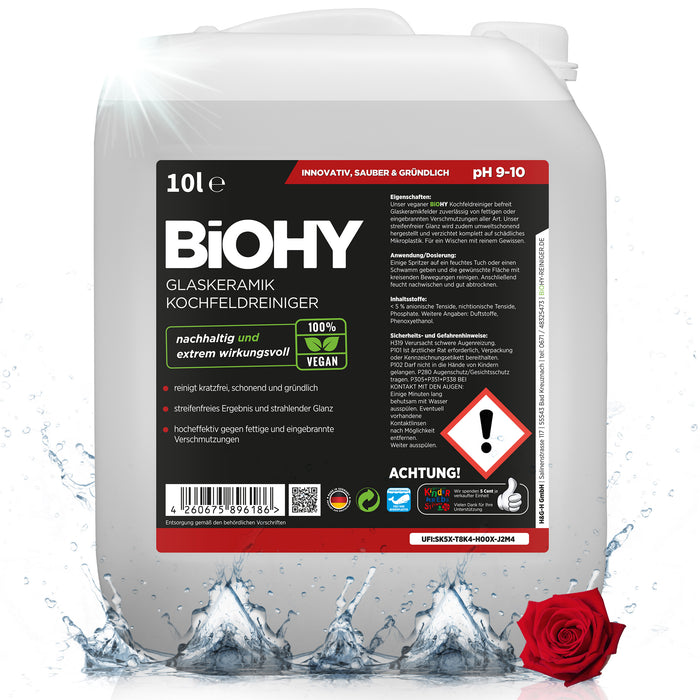 BiOHY Glaskeramik Kochfeldreiniger im 10-Liter-Kanister