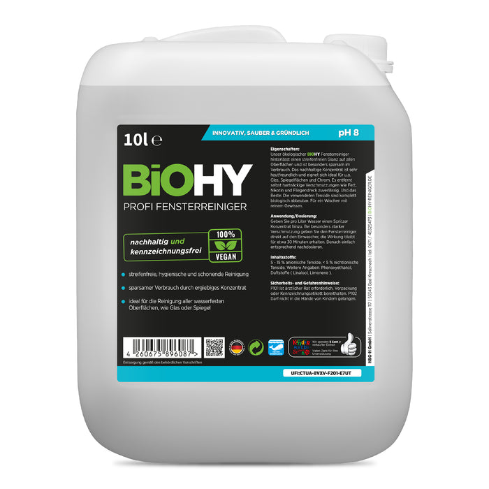 BiOHY Profi Fensterreiniger im 10-Liter-Kanister