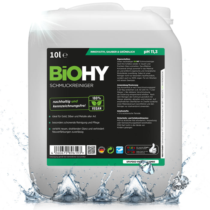BiOHY Schmuckreiniger im 10-Liter-Kanister