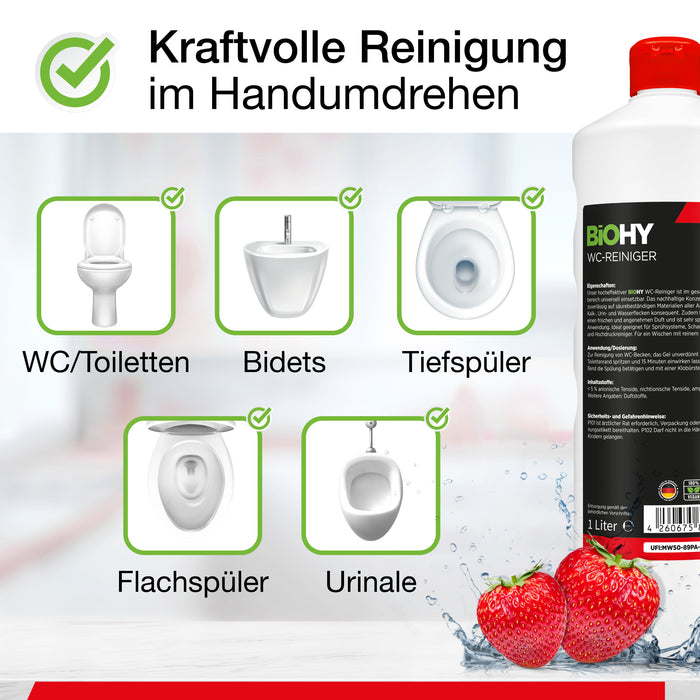 BiOHY WC-Reiniger Gel gegen Kalk und Urinstein