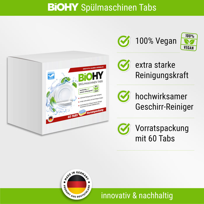 BIOHY Spülmaschinen Tabs (2-Phasen)